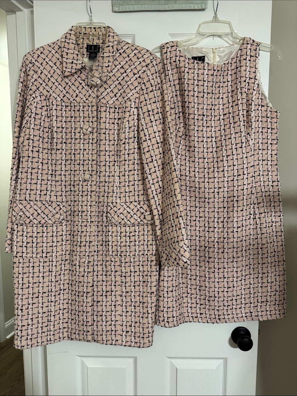 Inc Classic Pink Tweed Jacket & Dress Set